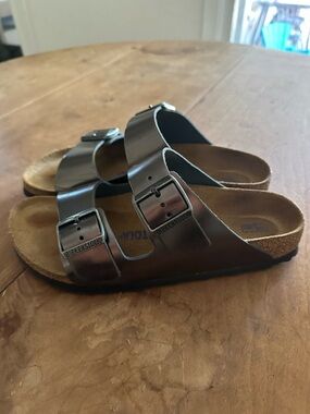 Gun Metal Grey Birkenstocks size 39